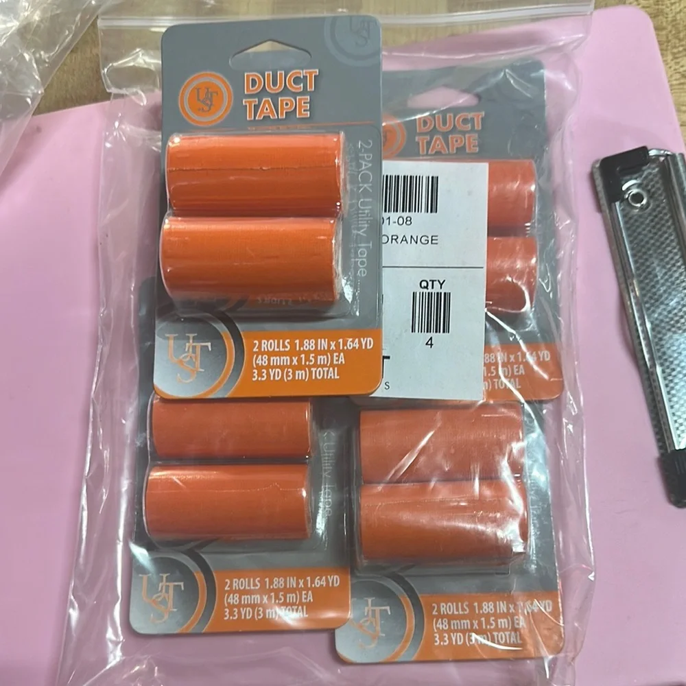 Bright Orange Duct Tape for Office Shipping Supplies - Picture 4 of 5